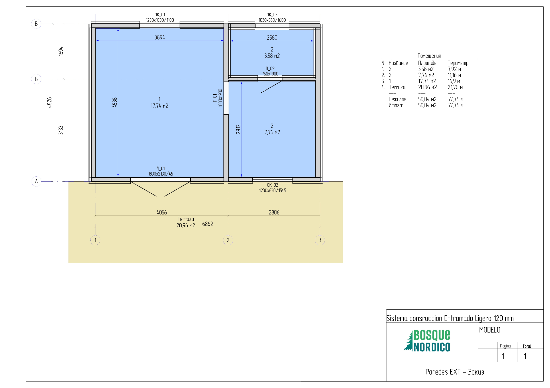 Plano Techo Simple 35