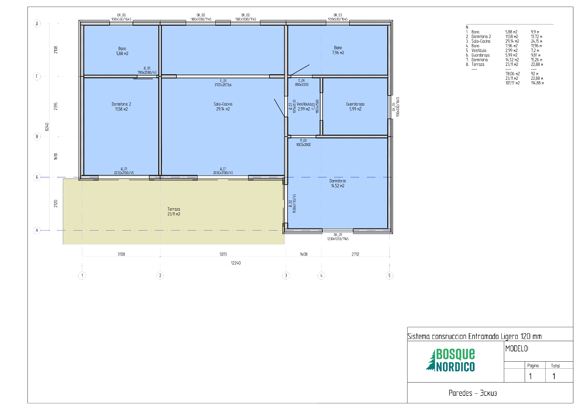 Plano Techo Simple 89
